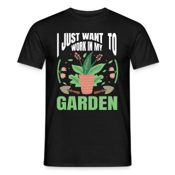 Pflanzen Gartenarbeit Gärtner Landschaftsarchitekt - Männer T-Shirt - Schwarz - Vorne - AI Model Male 178 light (178cm)