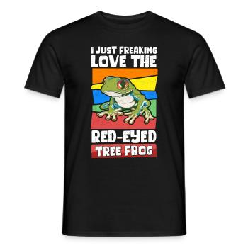 Frog Red-eyed Tree Frog Frogs Gift - Men's T-Shirt - black - Front - AI Model Male 178 light (178cm)
