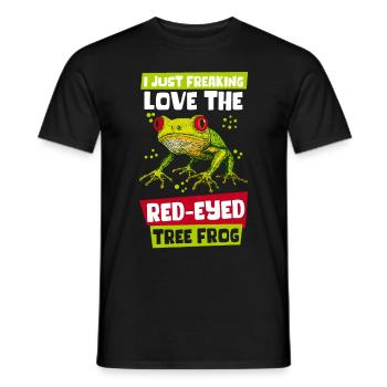 Frog Frogs Red-eyed Tree Frog Gift - Men's T-Shirt - black - Front - AI Model Male 178 light (178cm)