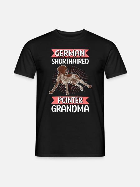 Deutsch Kurzhaar Grandma Hundebesitzerin Geschenk - Männer T-Shirt - Schwarz