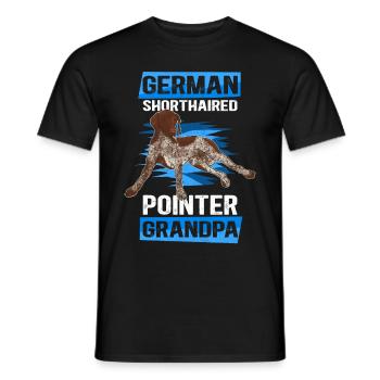 Cadeau de propriétaire de chien grand-père allemand à poil court - T-shirt homme - noir - Devant - AI Model Male 178 light (178cm)