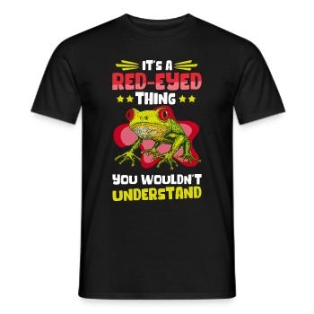 Frog Red-eyed Tree Frog Frogs Gift - Men's T-Shirt - black - Front - AI Model Male 178 light (178cm)