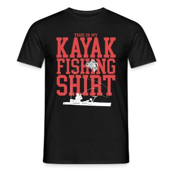 Kayak Fishing Kayaker Kayaking Angler Gift - Men's T-Shirt - black - Front - AI Model Male 178 light (178cm)