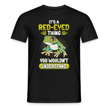 Frog Frogs Red-eyed Tree Frog Gift - Men's T-Shirt - black - Front - AI Model Male 178 light (178cm)