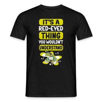 Red-eyed Tree Frog Frog Frogs Gift - Men's T-Shirt - black - Front - AI Model Male 178 light (178cm)