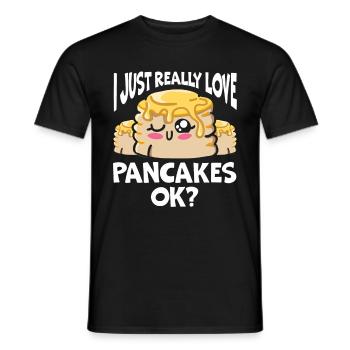 Pancakes Food Lover Best Pancake Maker - Men's T-Shirt - black - Front - AI Model Male 178 light (178cm)