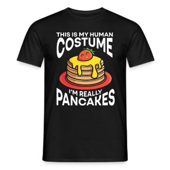 Pancakes Food Lover Best Pancake Maker - Men's T-Shirt - black - Front - AI Model Male 178 light (178cm)