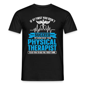 Physiothérapie Physiothérapeute Physiothérapeute - T-shirt homme - noir - Devant - AI Model Male 178 light (178cm)