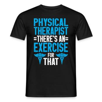 Physiothérapie Physiothérapeute Physiothérapeute - T-shirt homme - noir - Devant - AI Model Male 178 light (178cm)