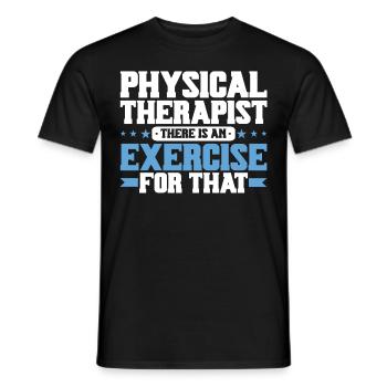 Physiothérapie Physiothérapeute Physiothérapeute - T-shirt homme - noir - Devant - AI Model Male 178 light (178cm)