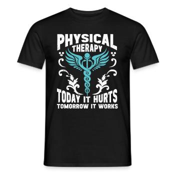 Physiothérapie Physiothérapeute Physiothérapeute - T-shirt homme - noir - Devant - AI Model Male 178 light (178cm)