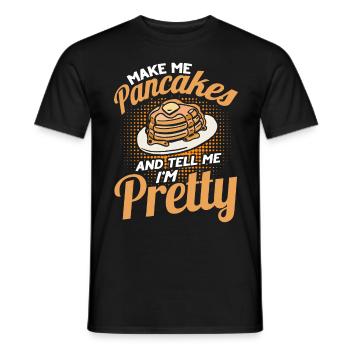 Pancakes Food Lover Best Pancake Maker - Men's T-Shirt - black - Front - AI Model Male 178 light (178cm)
