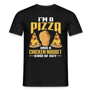 Pizza Baker Cadeau Italie Pizza Lovers Pizza - T-shirt homme - noir - Devant - AI Model Male 178 light (178cm)
