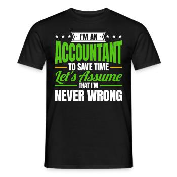 Buchhalter Geschenk Buchhaltung Steuer Cpa - Männer T-Shirt - Schwarz - Vorne - AI Model Male 178 light (178cm)