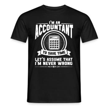 Buchhalter Geschenk Buchhaltung Steuer Cpa - Männer T-Shirt - Schwarz - Vorne - AI Model Male 178 light (178cm)