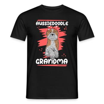 Aussiedoodle Grand-mère Dog Owner Cadeau - T-shirt homme - noir - Devant - AI Model Male 178 light (178cm)