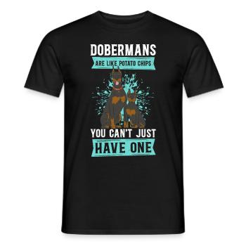 Doberman Dog Propriétaire Chien Cadeau - T-shirt homme - noir - Devant - AI Model Male 178 light (178cm)