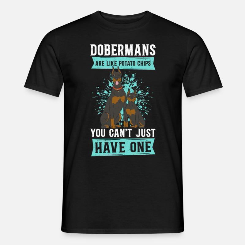 Dobermann Hundebesitzer Hund Geschenk - Männer T-Shirt - Schwarz
