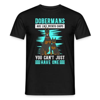 Doberman Dogs Dog Owner Gift - Men's T-Shirt - black - Front - AI Model Male 178 light (178cm)