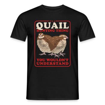 Chasse Cailles Chasseur Caille Chasse Caille Cadeau - T-shirt homme - noir - Devant - AI Model Male 178 light (178cm)