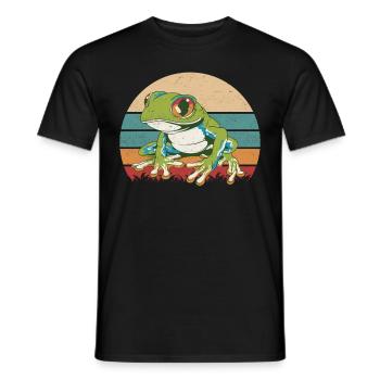 Frog Red-eyed Tree Frog Frogs Gift - Men's T-Shirt - black - Front - AI Model Male 178 light (178cm)