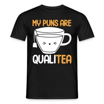 Tea Drinker Gift Cup Tea Lover - Men's T-Shirt - black - Front - AI Model Male 178 light (178cm)