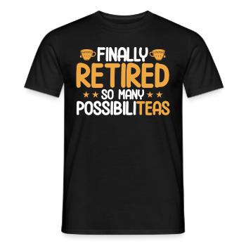 Teetrinker Geschenk Tasse Tee Liebhaber - Männer T-Shirt - Schwarz - Vorne - AI Model Male 178 light (178cm)