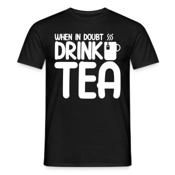 Teetrinker Geschenk Tasse Tee Liebhaber - Männer T-Shirt - Schwarz - Vorne - AI Model Male 178 light (178cm)