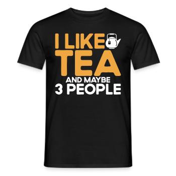 Tea Drinker Gift Cup Tea Lover - Men's T-Shirt - black - Front - AI Model Male 178 light (178cm)