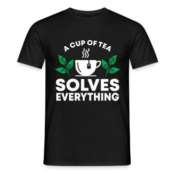 Teetrinker Geschenk Tasse Tee Liebhaber - Männer T-Shirt - Schwarz - Vorne - AI Model Male 178 light (178cm)