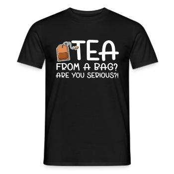 Teetrinker Geschenk Tasse Tee Liebhaber - Männer T-Shirt - Schwarz - Vorne - AI Model Male 178 light (178cm)