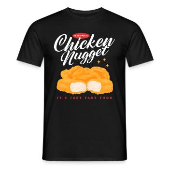Chicken Nuggets Fast Food Huhn Nuggets Geschenk - Männer T-Shirt - Schwarz - Vorne - AI Model Male 178 light (178cm)