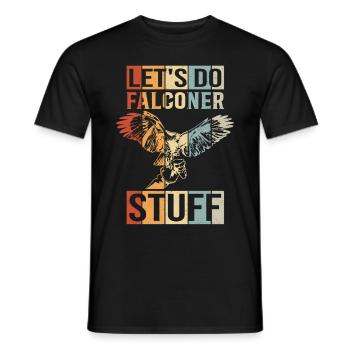 Falkner Falken Jagd Falknerei Beizjagd Geschenk - Männer T-Shirt - Schwarz - Vorne - AI Model Male 178 light (178cm)