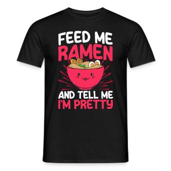 Ramen Noodle Soup Japanese Kawaii Gift Ramen - Men's T-Shirt - black - Front - AI Model Male 178 light (178cm)