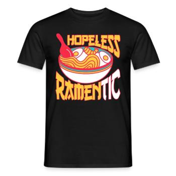 Ramen Noodle Soup Japanese Kawaii Gift Ramen - Men's T-Shirt - black - Front - AI Model Male 178 light (178cm)