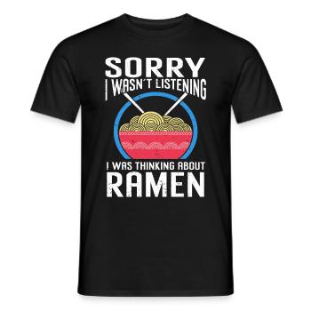 Ramen Noodle Soup Japanese Kawaii Gift Ramen - Men's T-Shirt - black - Front - AI Model Male 178 light (178cm)