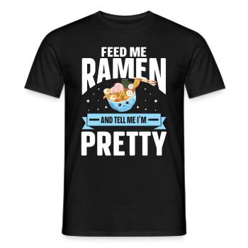 Ramen Noodle Soup Japanese Kawaii Gift Ramen - Men's T-Shirt - black - Front - AI Model Male 178 light (178cm)