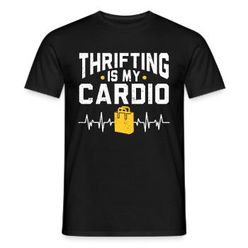 Vente à la ferme Thrifting - T-shirt homme - noir - Devant - AI Model Male 178 light (178cm)