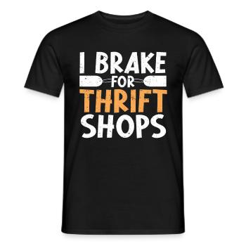 Vente à la ferme Thrifting - T-shirt homme - noir - Devant - AI Model Male 178 light (178cm)