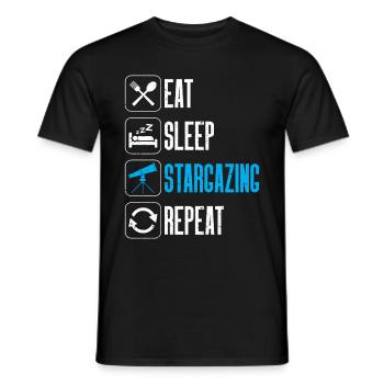 Stargazer Gift Kosmologie Stargazing - Männer T-Shirt - Schwarz - Vorne - AI Model Male 178 light (178cm)