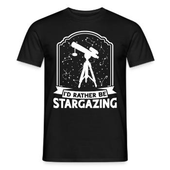 Stargazer Gift Kosmologie Stargazing - Männer T-Shirt - Schwarz - Vorne - AI Model Male 178 light (178cm)