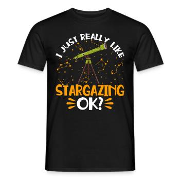 Stargazer Gift Kosmologie Stargazing - Männer T-Shirt - Schwarz - Vorne - AI Model Male 178 light (178cm)