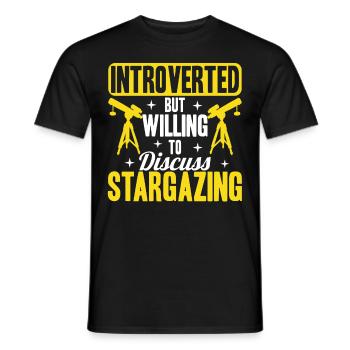 Stargazer Gift Kosmologie Stargazing - Männer T-Shirt - Schwarz - Vorne - AI Model Male 178 light (178cm)