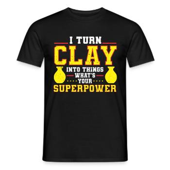 Ceramic Oven Cermaicist Ceramic Clay Oven Pot - Men's T-Shirt - black - Front - AI Model Male 178 light (178cm)