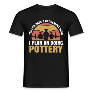 Ceramic Oven Cermaicist Ceramic Clay Oven Pot - Men's T-Shirt - black - Front - AI Model Male 178 light (178cm)