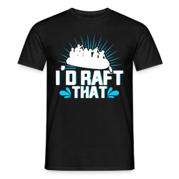 Rafting Floß Geschenk Paddler Rafting - Männer T-Shirt - Schwarz - Vorne - AI Model Male 178 light (178cm)