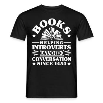 Cadeau Introverti Sarcastique Introverti - T-shirt homme - noir - Devant - AI Model Male 178 light (178cm)