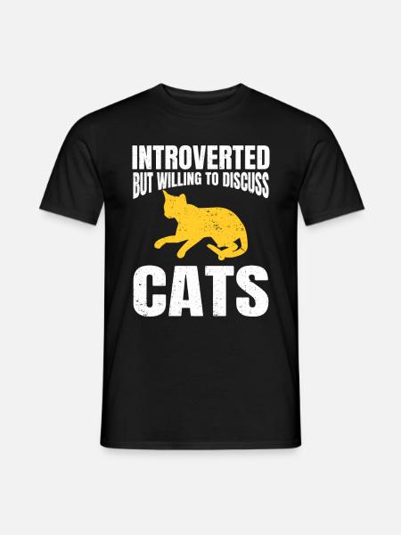 Introverted Gift Sarcastic Introverted - Men's T-Shirt - black