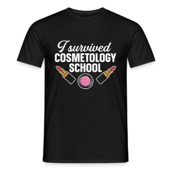 Cosmetology Gift Beautician - Men's T-Shirt - black - Front - AI Model Male 178 light (178cm)