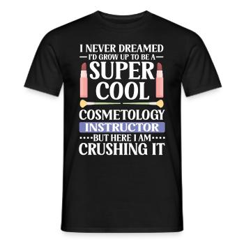 Cosmetology Gift Beautician - Men's T-Shirt - black - Front - AI Model Male 178 light (178cm)